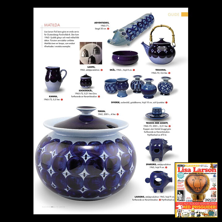 リサラーソン ブタ マチルダ Matildaシリーズ キャンドルホルダー   32cm