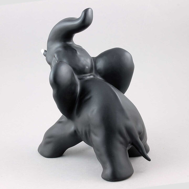 Folke and Elsa Jernberg (1960s) Black Joyous Elephant 23 cm