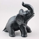 Folke and Elsa Jernberg (1960s) Black Joyous Elephant 23 cm