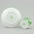 Stig Lindberg (Turtur 1972) Coffee Cup with Green Bird Decor 9 cm   [Sample Images]