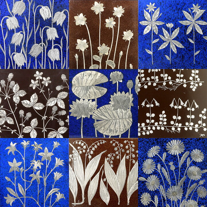 Heinz Erret (Landskapsblommor 1972) Brown Wall Plaque with Cowslip Motif 34 cm
