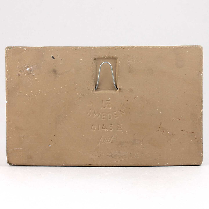 エステル・ヴァーリン  クマモチーフの陶板  22cm  1970年