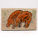 Ester Wallin (1970) Wonderful Wall Plaque with Bears Motif 22 cm