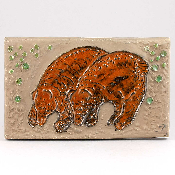 Ester Wallin (1970) Wonderful Wall Plaque with Bears Motif 22 cm