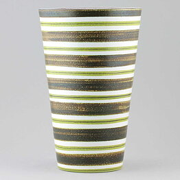 Stig Lindberg (1950s) Brilliant Cone Green Vase #124 (22 cm)