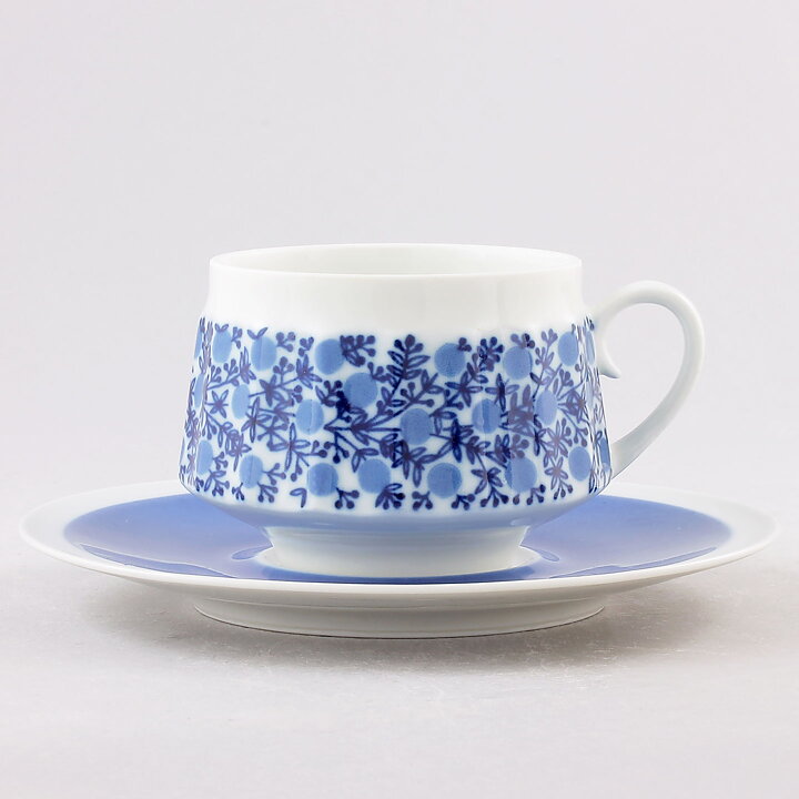  Raija Uosikkinen (Doria 1964) Coffee Cup with Blue Berries Decor 9 cm (II)  [Sample Images]