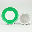 Helmer Ringström (Grön Flox 1961) Green Teacup with Flower Decor 12 cm  [Sample Images]