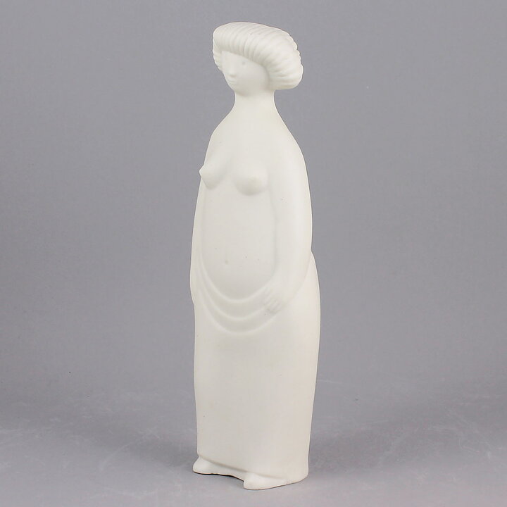 Stig Lindberg (Parian 1977) Matte White Lilla Eva Sculpture 18 cm  <with Box>