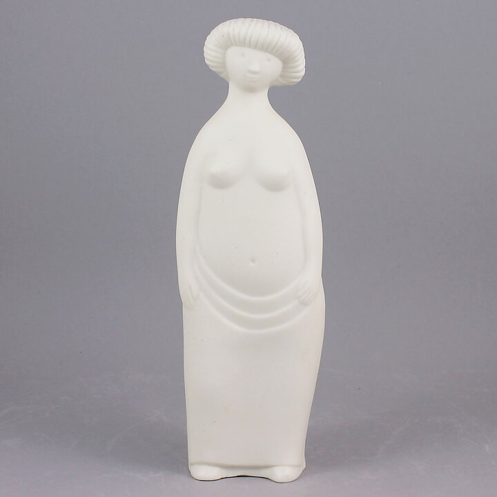 Stig Lindberg (Parian 1977) Matte White Lilla Eva Sculpture 18 cm  <with Box>