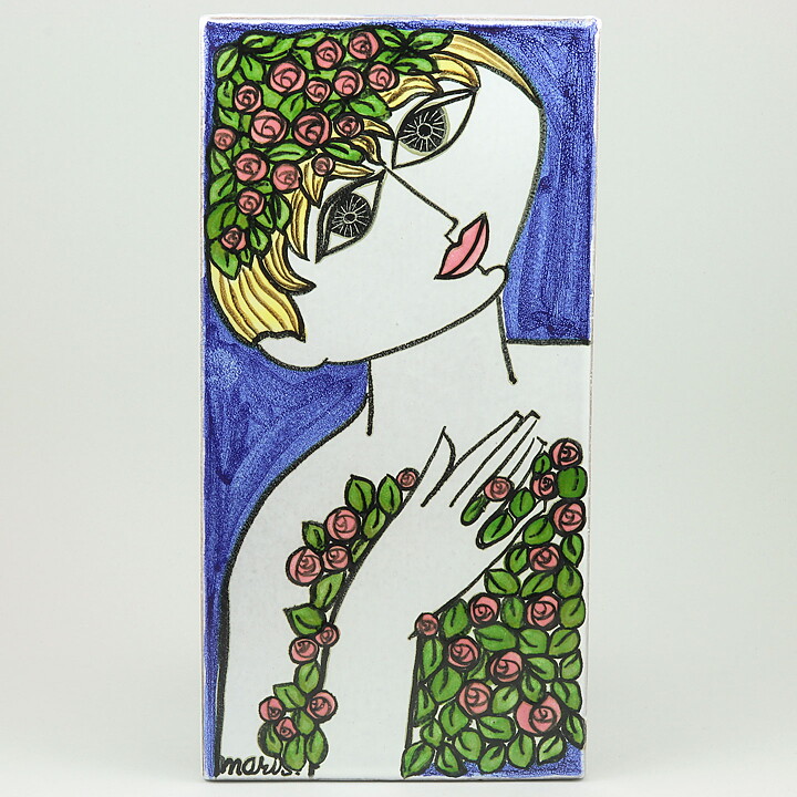 マリ・シムルソン  陶板  Rosa（ローザ） 30cm  1964年