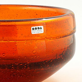 Erik Höglund (1950s) Brown Rounded Bowl with Folded Top 16 cm H680/165