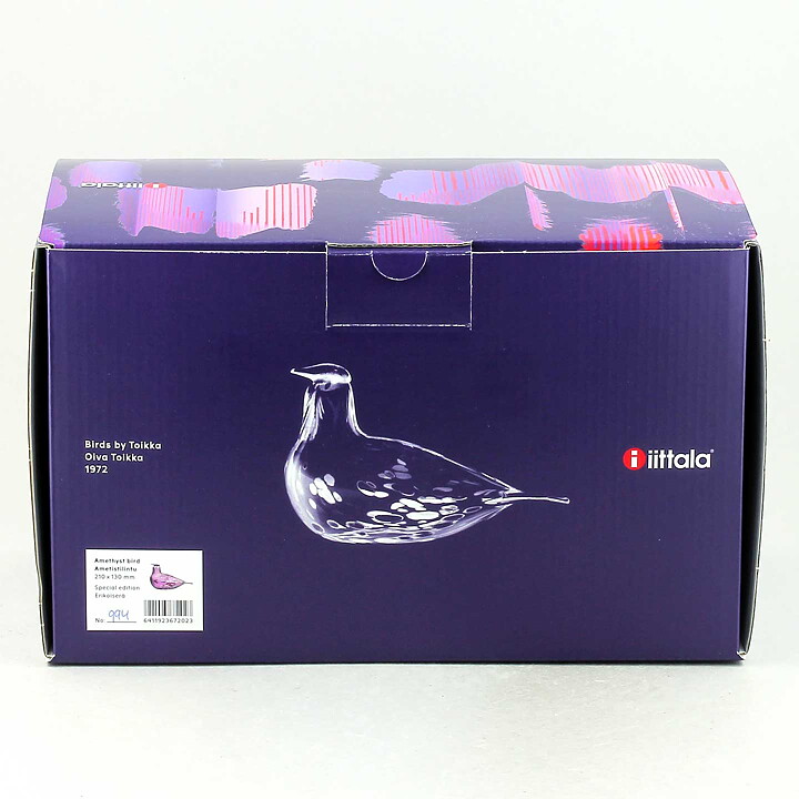 オイバ・トイッカ  ガラスの鳥  アニュアルバード  アメジスト  18cm   2021年 Amethyst Bird