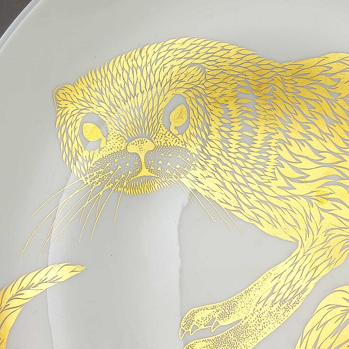 ポール・ホフ  絶滅危惧種シリーズ  カワウソ  コレクターズプレート  1977年 25cm