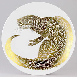 Paul Hoff (Endangered Species 1977) Otter Collectors Wall Plate 25 cm