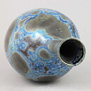Isak Isaksson (2020) Unique Vase with Silver/Blue Crystalline Glaze 27 cm