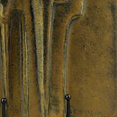 オーケ・ホルム  抽象的な装飾の茶色い陶板  37cm  1970年代 