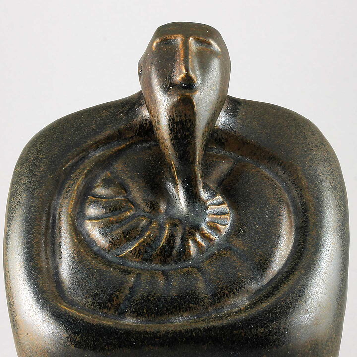 Åke Holm (1960s) Unique Masterpiece Sculpture Aron with Snake
