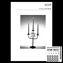 Erik Höglund (1960s) Wrought Iron Candleholder with 3 Arms and 4 Clear Glass Medallions 46 cm SH8