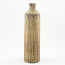 Mari Simmulson (Nigeria 1957) Cylinder Vase with Leaf Decor  25 cm