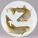 Paul Hoff (Endangered Species 1983) Brown Trout Collectors Wall Plate 25 cm <with Box> [Sample Images]