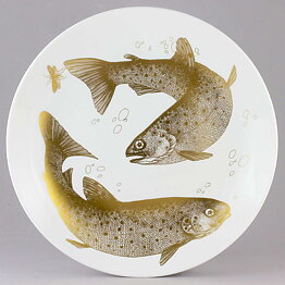Paul Hoff (Endangered Species 1983) Brown Trout Collectors Plate 25 cm  [Sample Images]