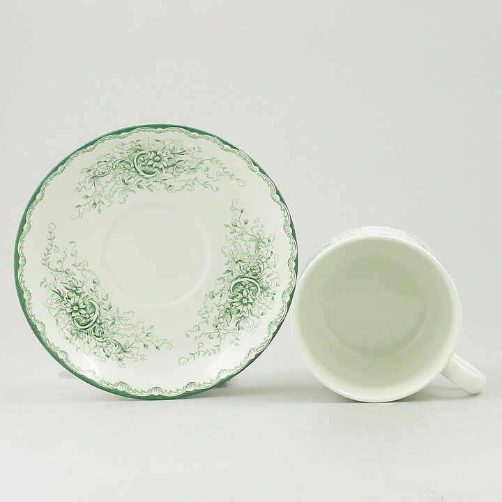 Carl-Harry Stålhane (Gröna Anna 1966) Teacup with Green Flower Decor 12 cm  [Sample Images]