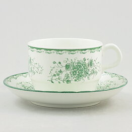 カールハリー・スタルハーネ  Gröna Annaシリーズ  グリーンの花模様のティーカップ  1966年  12cm  [サンプル画像]