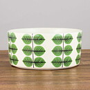 Stig Lindberg (Berså 2000s) Round Bowl with green Leaf Decor 13 cm