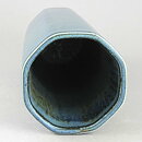 Carl-Harry Stålhane (CEK 1950s) Octagon Vase with Blue Haresfur Glaze (19 cm)