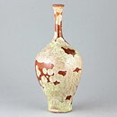 Isak Isaksson (2018) Unique Vase with Red and White Crystalline Glaze 17 cm