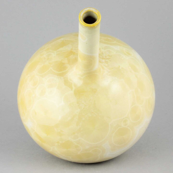 イサク・イサクソン　一点もの！　イエローの花瓶  2018年  (20cm)