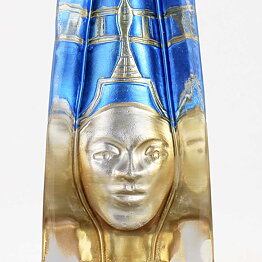 Renate Stock-Paulsson (Moai 1990s) Golden Head Sculpture Nefertite 15 cm