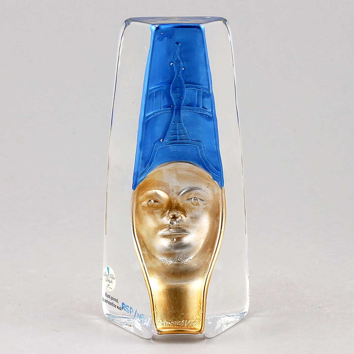 リネタ・ストック・ポールソン  Moai シリーズ  金の頭の置物 15 cm　1990年代