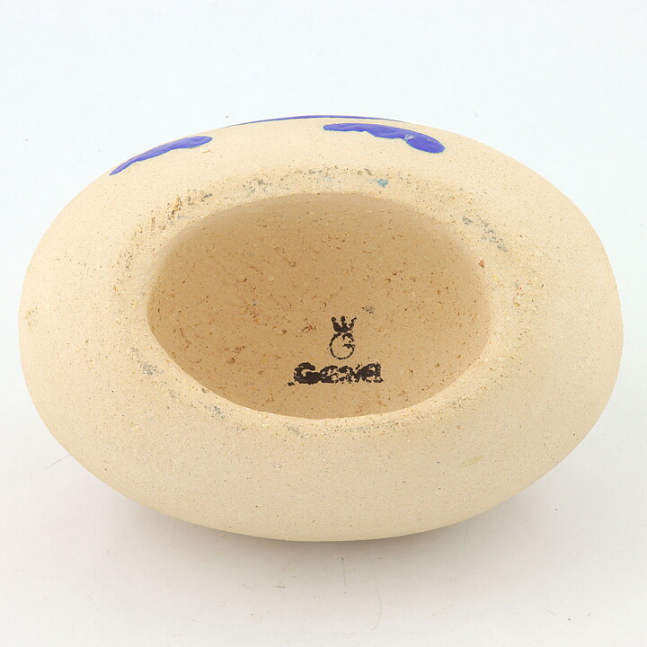 Fifalla Luna Langelund (1980s) Blue Cat Candleholder 14/7 cm   [Sample Images]