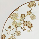 Jackie Lynd (Japonica 1977) Plate with Brown Flower Decor 18 cm  [Sample Images]