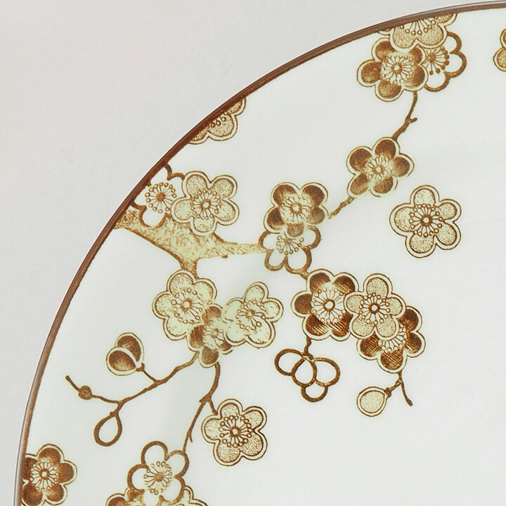 Jackie Lynd (Japonica 1977) Plate with Brown Flower Decor 18 cm  [Sample Images]