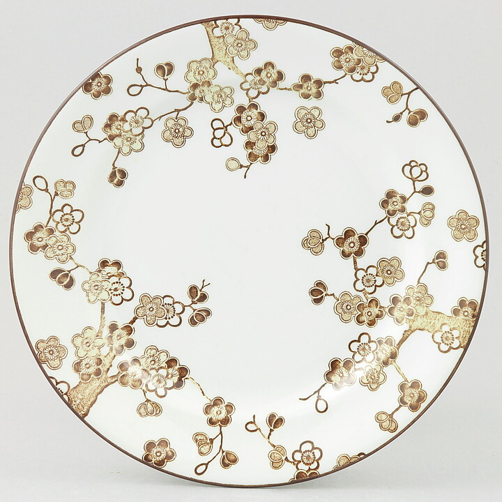 Jackie Lynd (Japonica 1977) Plate with Brown Flower Decor 18 cm  [Sample Images]