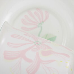 Lena Boye (Caprifolium 1980s) Coffee Cup with Pink Flower Decor 9 cm  [Sample Images]