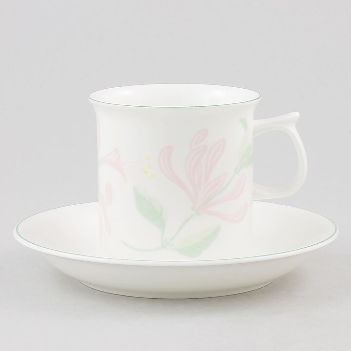 Lena Boye (Caprifolium 1980s) Coffee Cup with Pink Flower Decor 9 cm  [Sample Images]