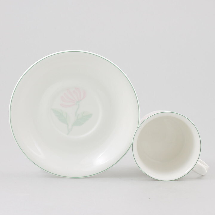 Lena Boye (Caprifolium 1980s) Coffee Cup with Pink Flower Decor 9 cm  [Sample Images]