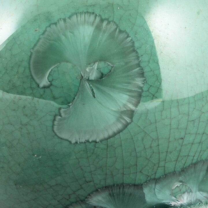 Isak Isaksson (2019) Unique Vase with Green Crystalline Glaze 10 cm