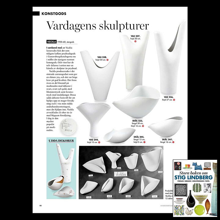 スティグ・リンドべリ Vecklaシリーズ 花瓶 Vase 1992年 (25/21cm)