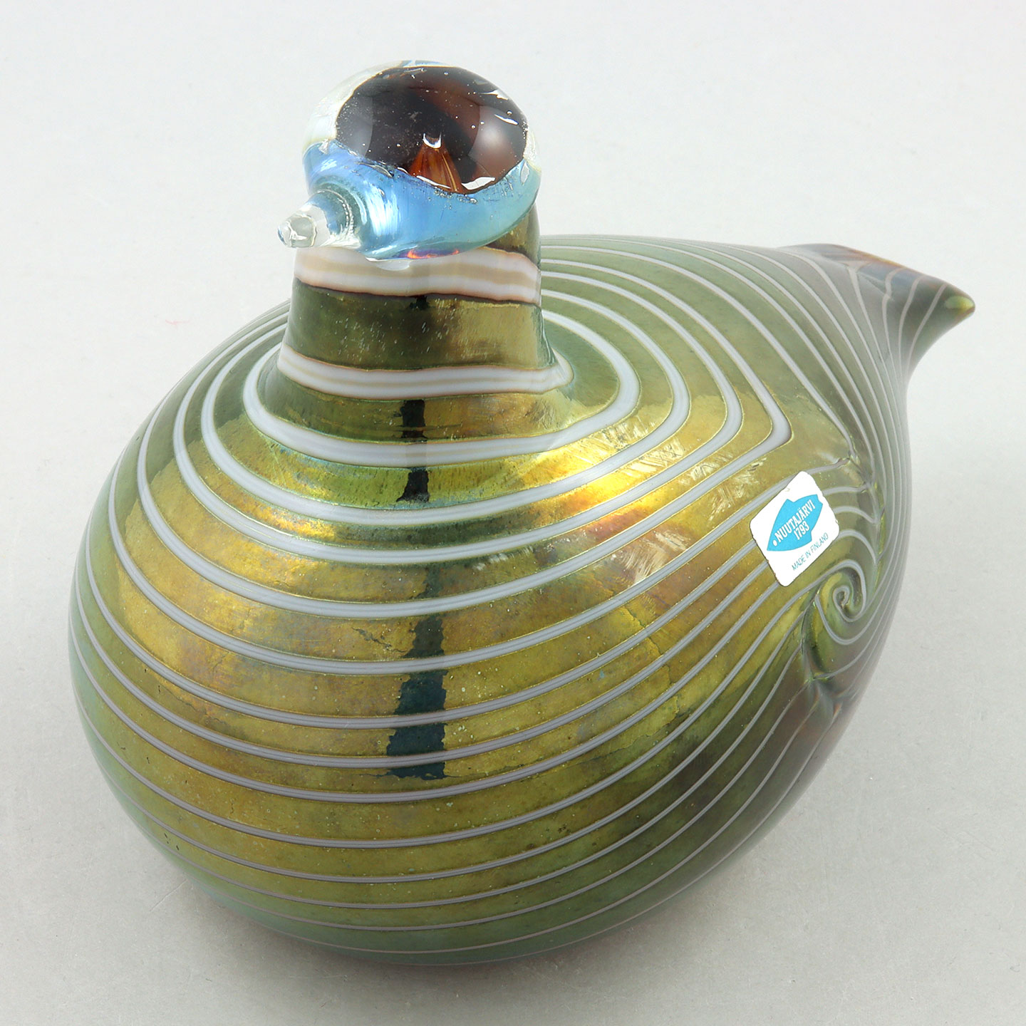 オイバ・トイッカ 長い尾の鳥 ガラスの鳥 オブジェ 置物 1981年　イッタラ オイバ・トイッカ 長い尾の鳥 ガラスの鳥 オブジェ 置物 1981年