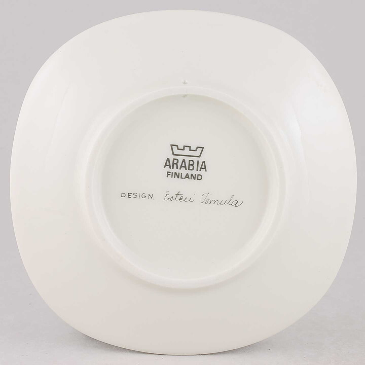 エステリ・トムラ  Botanicaシリーズ バカラローズ   陶板  Wall Plaque  1981年   13cm (3)