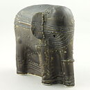 Bertil Vallien (Terra 1978) Gray Elephant with Relief Decor 21 cm