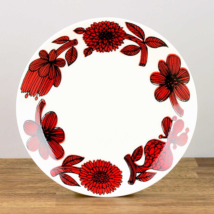 Stig Lindberg (Red Aster 2000s) Splendid Small Plate (18 cm)