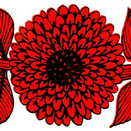 Stig Lindberg (Red Aster 2000s) Splendid Small Plate (18 cm)