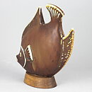 Gunnar Nylund (1951) Striking Fish on Wooden Platen (2)