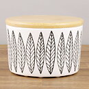 Stig Lindberg (Black Salix 2000s) Joyous Jar with Wooden Lid