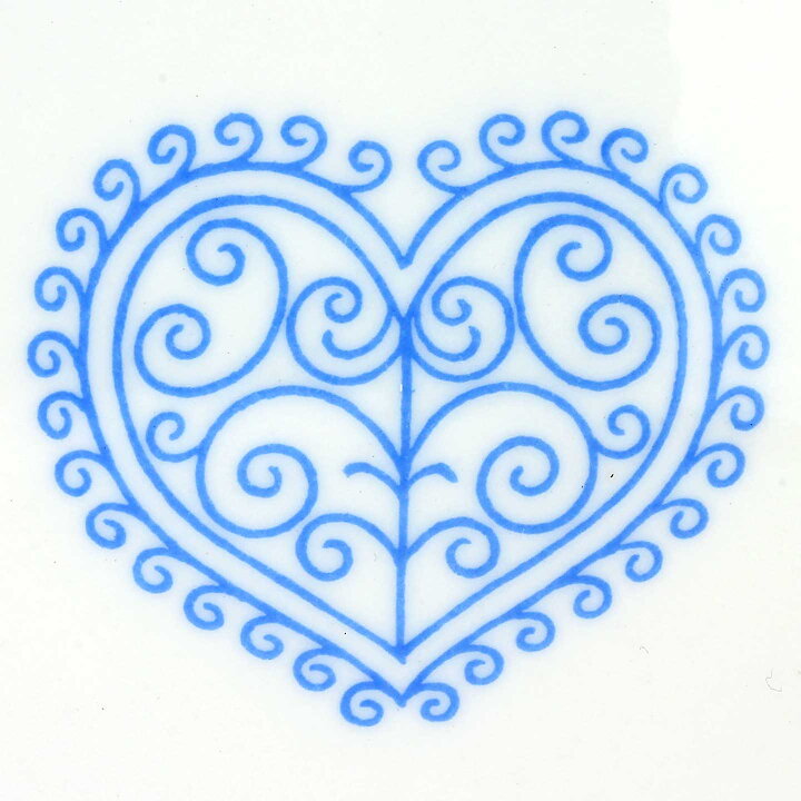 Stig Lindberg (Boro 1960) Plate with Blue Flower Pattern 18 cm  [Sample Images]